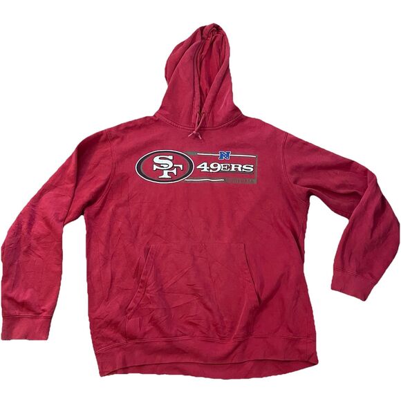 Reebok Other - VTG Y2K NFL San Francisco 49ers Red Hoodie Sweatshirt Size Large